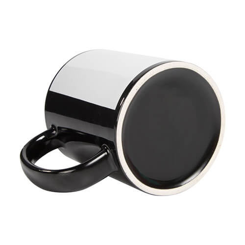 Černý 330ml hrnek s bílým rámečkem pro sublimaci