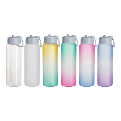 Sportovní láhev 950 ml z matného skla pro sublimaci - modro růžová