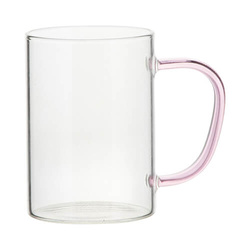 Sklenice 360 ml s růžovým uchem pro sublimaci
