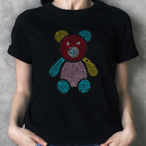 Velký zirkonový plech pro termotransfer - Medvídek