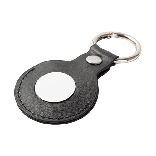 Kožená klíčenka / pouzdro AirTag pro sublimaci - černá