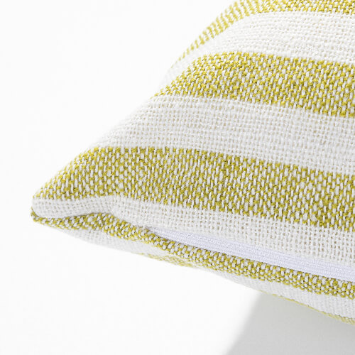 Plátěný povlak na polštář 40 x 40 cm pro sublimaci - krémový se světle zelenými pruhy