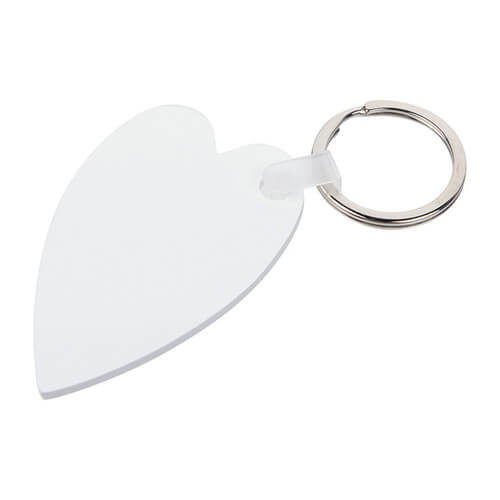 Plastový kroužek na klíče pro sublimaci - srdce