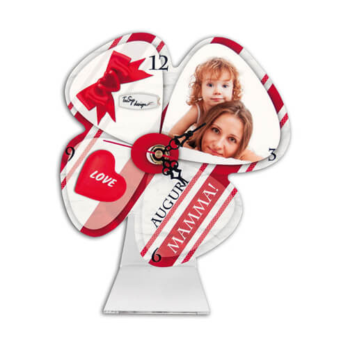 Stojanové hodiny z MDF - Květina - Sublimační termotransfer