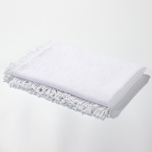 Ručník z mikrovlákna 152 x 76 cm se střapcem pro sublimaci - bílý