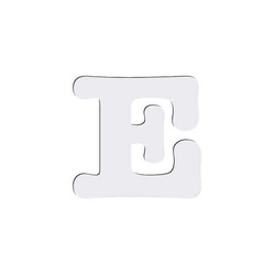 Dekorativní písmeno z MDF pro sublimaci 15 cm - E