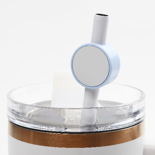 Silikonové víčko na brčko Ø 0,8 / 1 cm pro sublimaci - modrý kruh