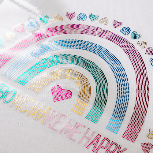 Velký zirkonový plech pro termotransfer - duha