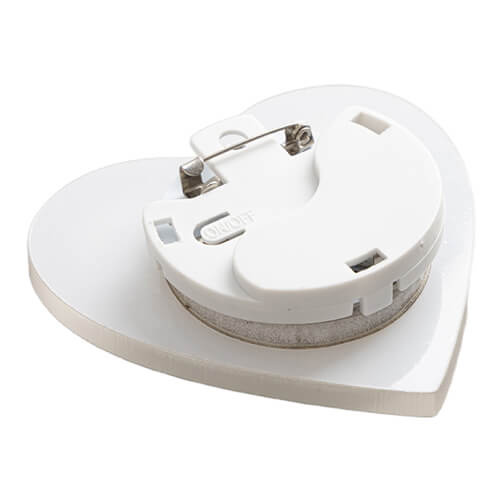 Akrylový odznak s barevným LED podsvícením pro sublimaci - srdce