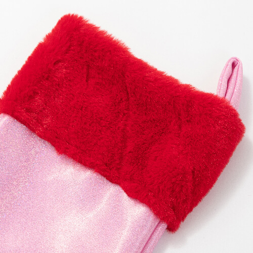 Třpytivá vánoční ponožka pro sublimaci - růžová