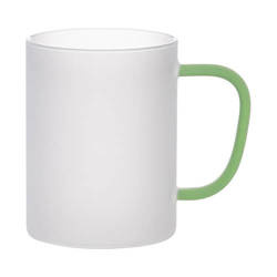 450ml matné sklo se světle zeleným uchem pro sublimaci
