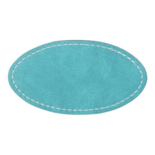 Oválný kožený odznak 8,2 x 4,4 cm pro sublimaci - zelený