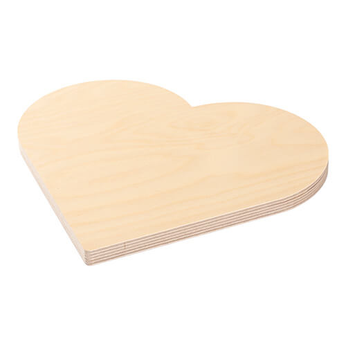 Fotorámeček - překližkové srdce pro sublimaci - 15,2 x 15,2 cm