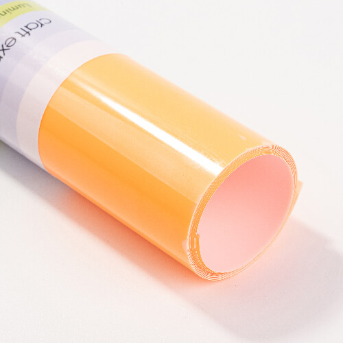 Luminiscenční flexi fólie - oranžová svítící žlutá