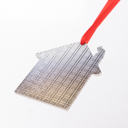 Kovová visačka na vánoční stromek pro sublimaci - dům