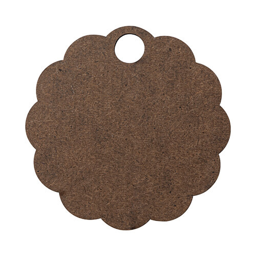 Vláknitá jmenovka se třpytkami na hrnek 1200 ml pro sublimaci - chryzantéma