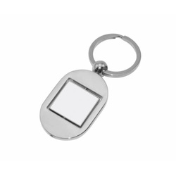 Rotační čtvercový kovový přívěsek na klíče pro sublimační přenos tisku