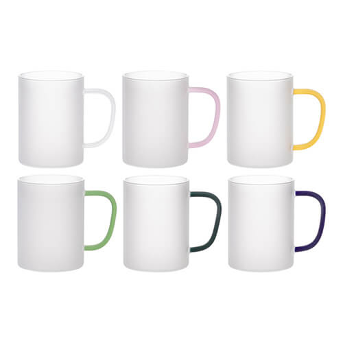 Matné sklo 450 ml se zeleným uchem pro sublimaci