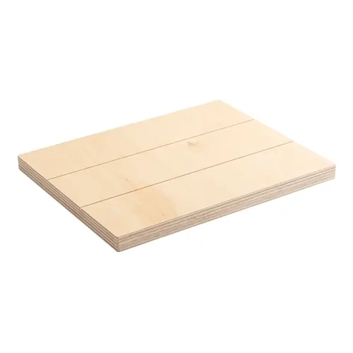 Obdélníkový fotorámeček z překližky, pruhovaný, 25 x 20 cm