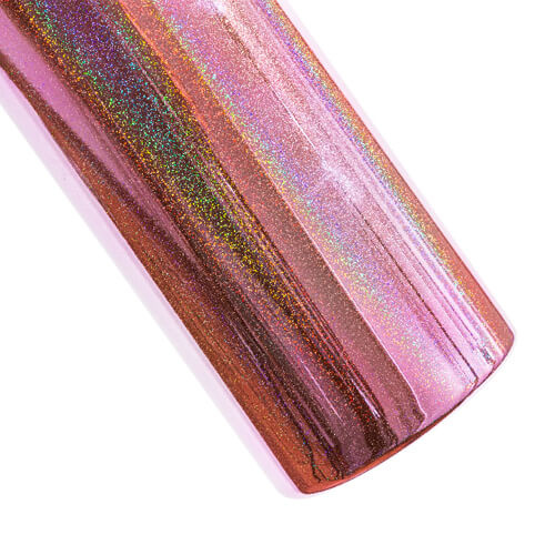 600 ml hrnek s brčkem pro sublimaci - metalizovaný růžový se třpytkami