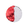Dvoubarevné flitry pro sublimaci a textilní aplikace - červený kruh Ø 10 cm