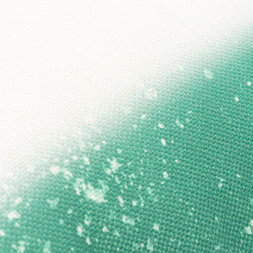 Lněný povlak na polštář 40 x 40 cm Bělený hvězdně zelený pro sublimaci