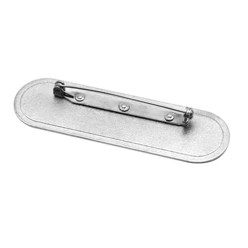 Kovový odznak se zaoblenými rohy 71 x 21 sublimační termotransferový