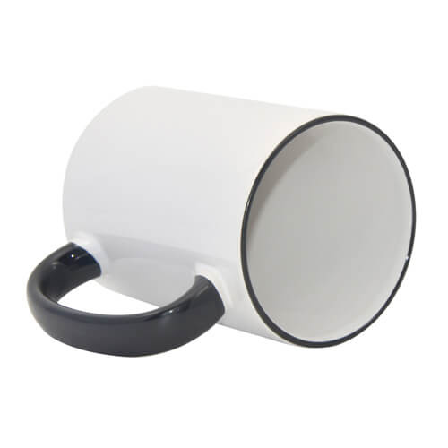 Hrnek 450ml s černým lemem a uchem (sublimace termotransfer)