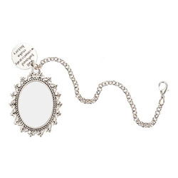 Oválná brož s kulatým přívěskem pro sublimaci