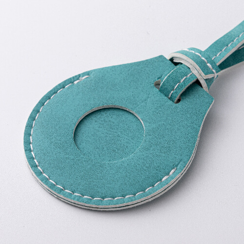 Kožená visačka na popruh zavazadla / pouzdro AirTag pro sublimaci - zelená