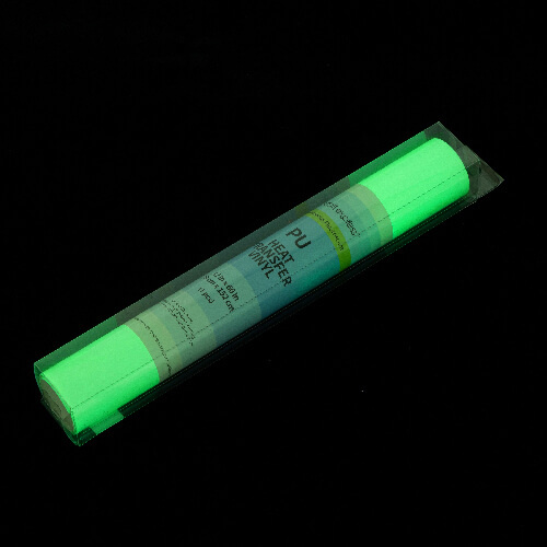 Luminiscenční flex fólie - bílá, zeleně svítící