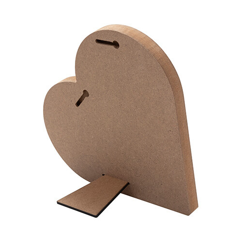 Fotorámeček - srdce z MDF pro sublimaci - 20,3 x 20,3 cm