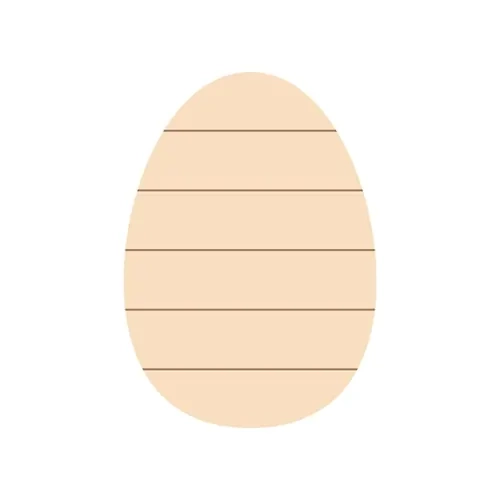 Překližkový fotorámeček ve tvaru vejce, pruhovaný, 27 x 38 cm