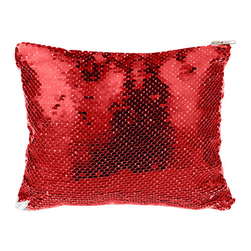 Kosmetická taška 20,5 x 16 cm s červenými a bílými flitry pro sublimaci