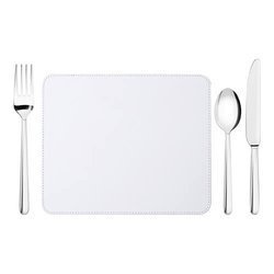 Kožená podložka 23 x 19 cm pro sublimaci - bílá