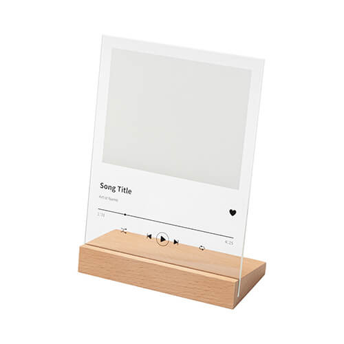 Skleněný rámeček pro sublimaci - 15 x 20 cm - Music