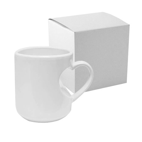 Hrnek 300 ml s uchem ve tvaru srdce (A+) pro sublimaci + krabička