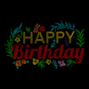 Velký zirkonový plech pro termotransfer - Happy Birthday