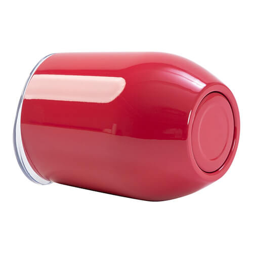 360 ml hrnek na svařené víno pro sublimaci - červený s uzavíratelným otvorem na pití