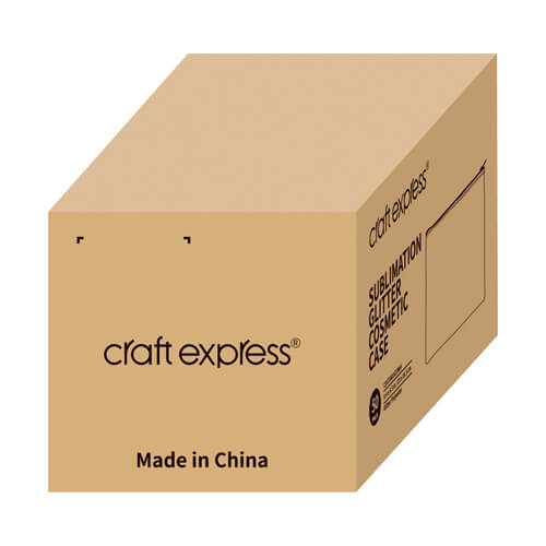 Sada 4 bílých třpytivých kosmetických sáčků pro sublimaci