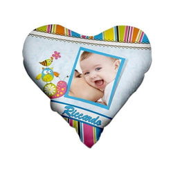 Dvoubarevný saténový povlak na polštář ve tvaru srdce pro sublimaci - modrý