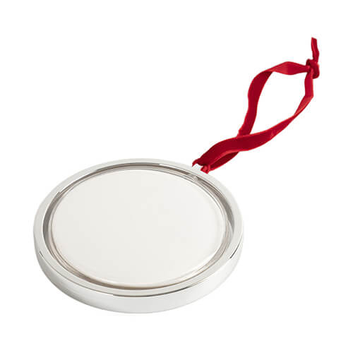 Otočná ozdoba na vánoční stromek pro sublimaci - stříbrná