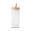Skleněný hrnek 720 ml Mason Jar s bambusovým uzávěrem pro sublimaci