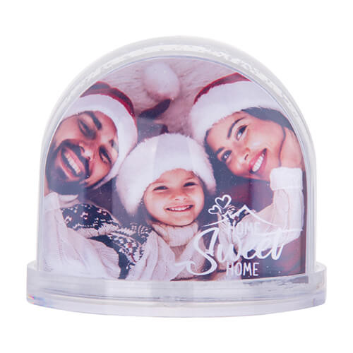 Sněhová koule - oválná s jemným bílým sněhem