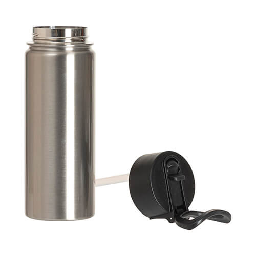 Bidon - nápojová láhev 800 ml se sklopným držadlem - stříbrná (pro sublimaci)