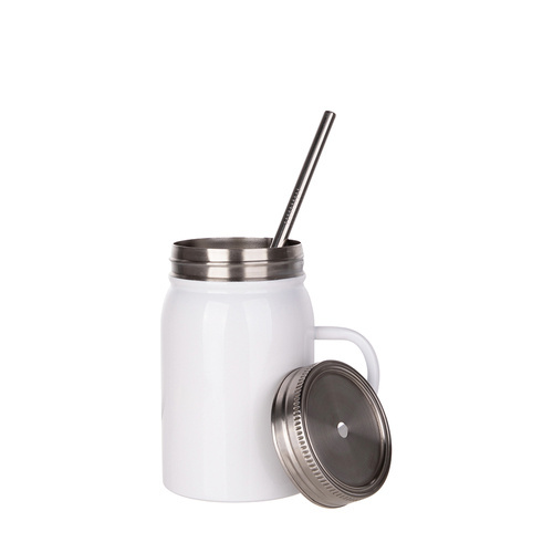 Sada 4 kovových hrnků Mason Jar 500 ml k potisku