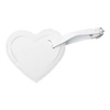 Kožená visačka na zavazadla pro sublimaci - bílé srdce