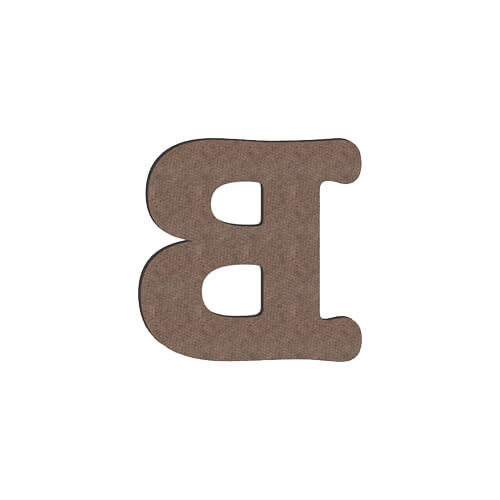 Dekorativní písmeno z MDF pro sublimaci 10 cm B