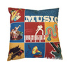 Plátěný povlak na polštář 38 x 38 cm pro sublimaci - Old Music