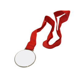 Medaile Ø 6 cm / potisk Ø 5 cm - stříbrná - sublimační termotransferová